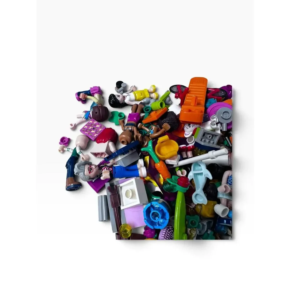 10+ Ounce Lot With Manyh Lego Friends Minifigs Whole and Parts + Many Smalls